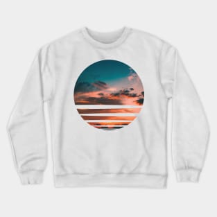 Relax orange Sky with Sunset Circle Graphic Crewneck Sweatshirt